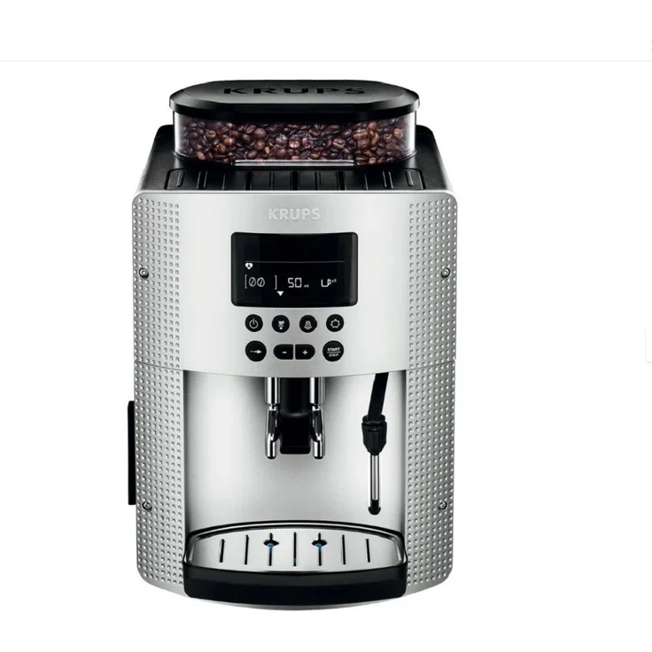 Krups Kaffeevollautomat EA815E70 Pisa, Kaffeevollautomat mit Metall-Brühgruppe, 1.450 Watt, Siber/Schwarz – Bild 1