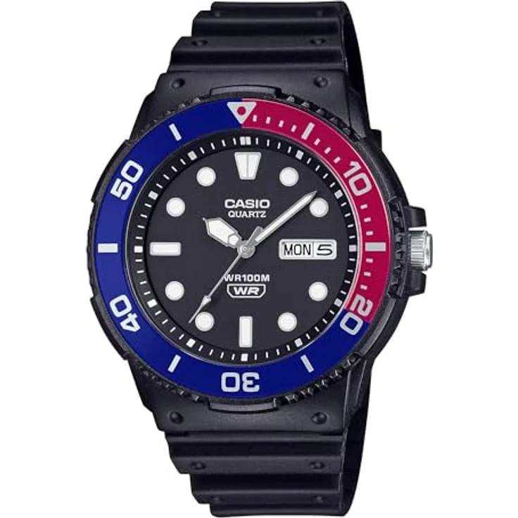 CASIO TIMELESS COLLECTION Quarzuhr MRW-230H-1E2VEF, Herrenuhr, analog, Wochentag, Neo-Display, schwarz – Bild 2