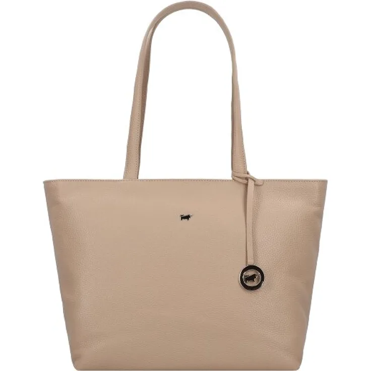 Braun Büffel Hanna Shopper Tasche, 100% Leder, 43 cm x 17 cm x 29 cm, beige