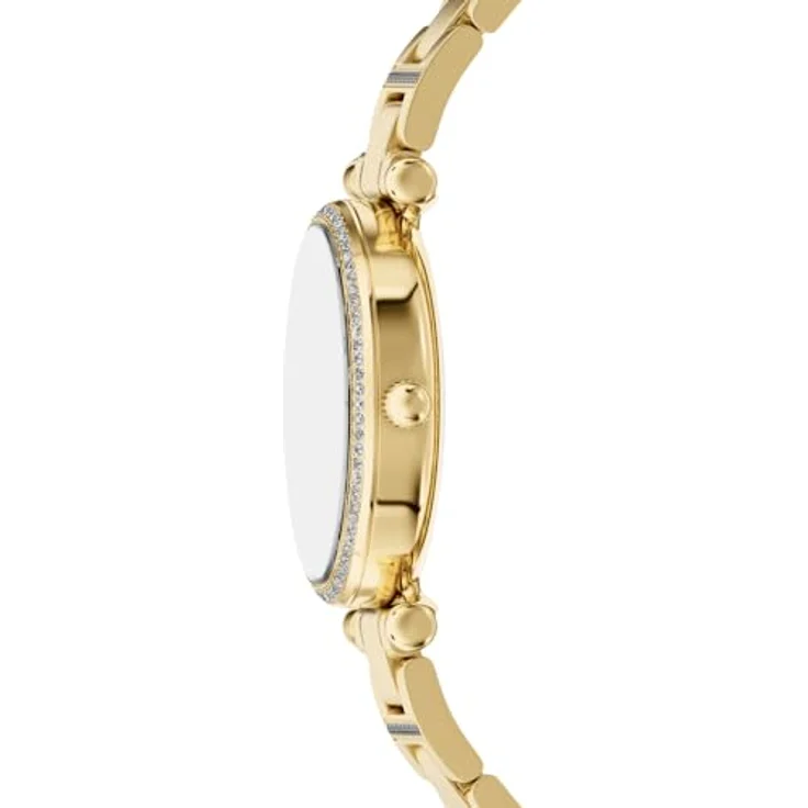 Fossil Carlie Watch, Goldfarbenes Quarz-Dreizeigerwerk mit 35-mm-Gehäuse und Edelstahlarmband, wasserdicht bis 50 m – Bild 4