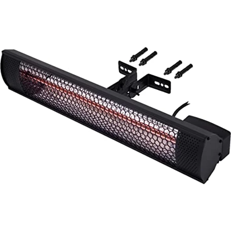 VONROC Marsili Compact, Infrarot Heizstrahler 2000W für Wand- oder Deckenmontage, IP55, Low Glare Technologie – Bild 6