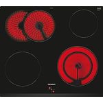 Siemens EA631GNA1E iQ300 Elektro-Kochfeld (herdgesteuert), 60 cm breit, Rahmenlos aufliegend, Zweikreis-Kochzone mit zuschaltbarer Bräterzone, Bedienung über den Herd