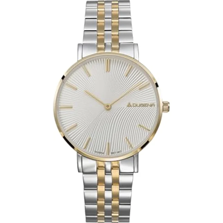 Dugena Damen-Armbanduhr Linée, Edelstahl, Saphirglas, wasserdicht, 3 bar, Bicolor – Bild 1