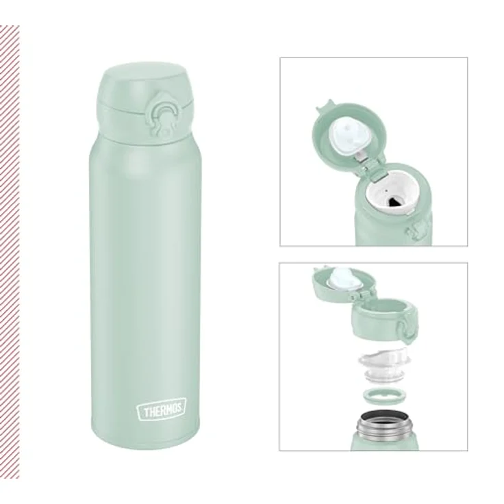 Thermos ULTRALIGHT BOTTLE 0,75l, Edelstahl Thermosflasche in soft mint mat, 10h heiß / 20h kalt, absolut dicht, langlebig – Bild 2