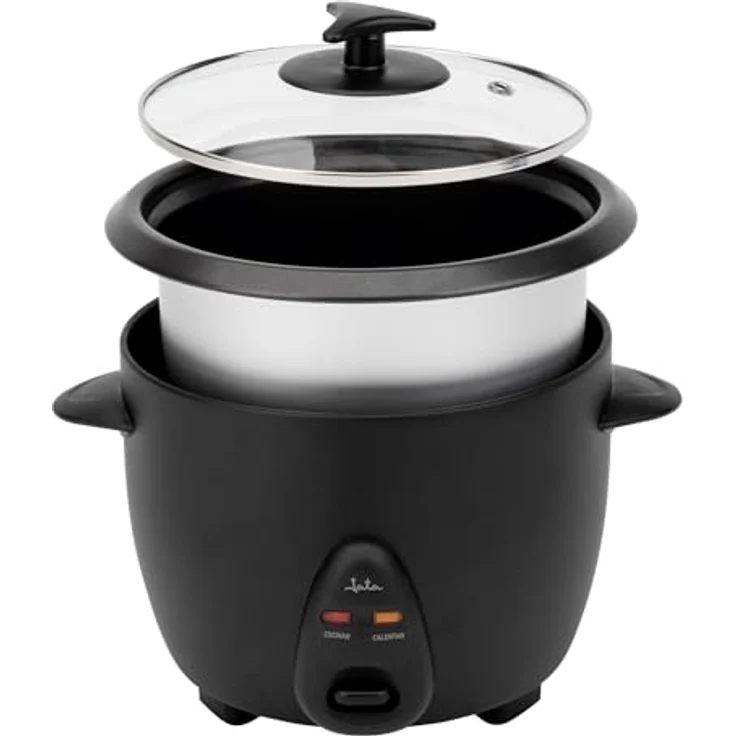 JATA JEAR2528 Elektrischer Reiskocher, 2,8 l, 1000 W, Kochen und Warmhalten, abnehmbarer antihaftbeschichteter Behälter, automatische Abschaltung, inklusive Krug und Spatel – Bild 2