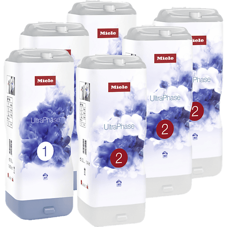 MIELE 11912480 SET UltraPhase 1+2 Waschmittel, 2-Phasen-System für exzellente Fleckenentfernung, umweltfreundlich und hochkonzentriert