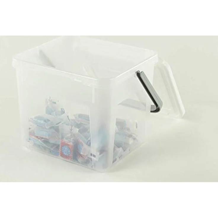 Rotho Basic Aufbewahrungsbox 5 l mit Deckel, Kunststoff (PP), transparent, (21 x 20 x 18 cm) – Bild 3