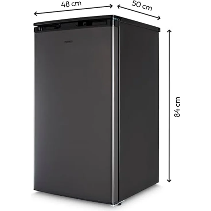 MEDION Gefrierschrank (64 Liter, 85cm hoch, 3 transparente Schubladen, Türanschlag wechselbar, MD37688) grau – Bild 4