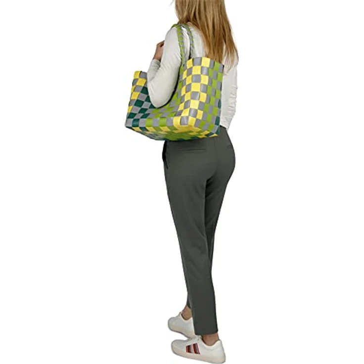 normani Einkaufstasche geflochten, Tragetasche extra robust, 20 Liter Volumen, Pflegeleicht, Farbe Classic/Kula – Bild 4