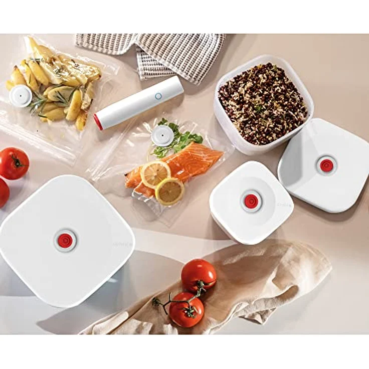 Guzzini - Kitchen Active Design, SAVE IT Vakuumbehälter Hoch (L) - Weiß, 19,7x19,7xh12,7 cm | 2800 cc - 11850511 – Bild 5