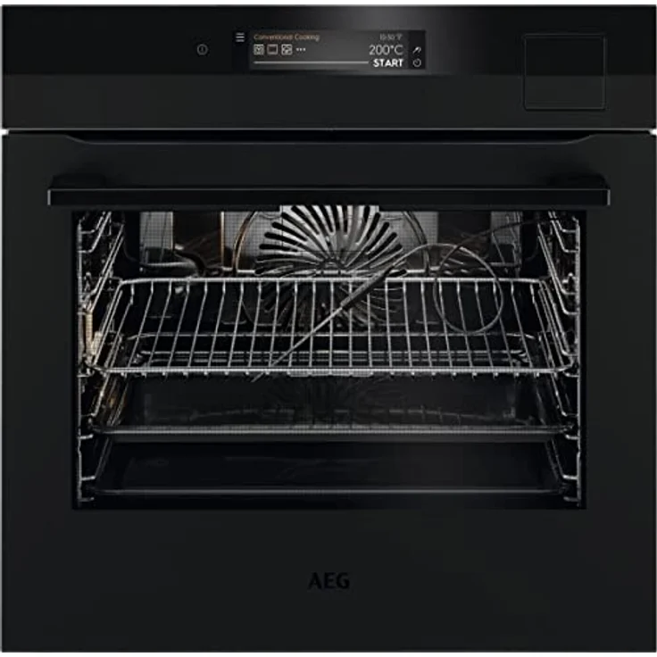 AEG BSK898330T Dampfbackofen/Serie 9000 mit SteamPro/WiFi-Vernetzung/Dampfreinigung/Kerntemperatursensor/SoftClosing Touch-Bedienung Grillfunktion Display mit Uhr Kindersicherung A++ Matt Black – Bild 1