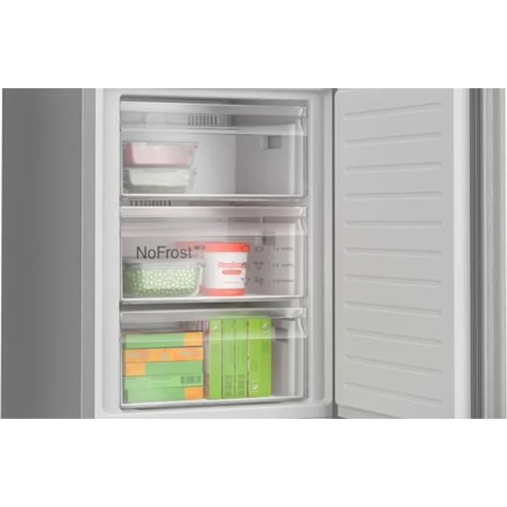 Bosch Serie 4 KGN392LAG Freistehende Kühl-Gefrier-Kombination, 203 cm, 260 l Kühlraum, 103 l Gefrierraum, Metall-Optik, Total No Frost, Energieeffizienzklasse A – Bild 5