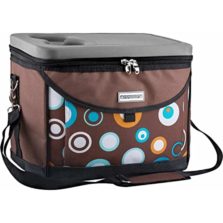 Anndora Kühltasche 22 Liter - braun hellblau – Bild 2