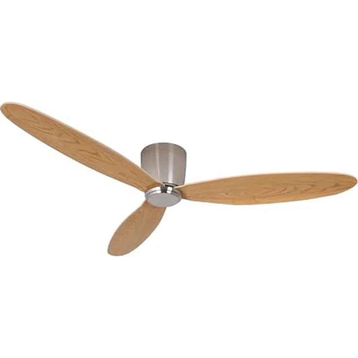 Lucci Air Decken Ventilator Airfusion Radar – Moderner Ventilator mit Ultraleichten Sperrholzflügeln in teak-Optik – mit Sommer-Winter-Modus – inkl. Fernbedienung – sehr flaches elegantes Design – Bild 2