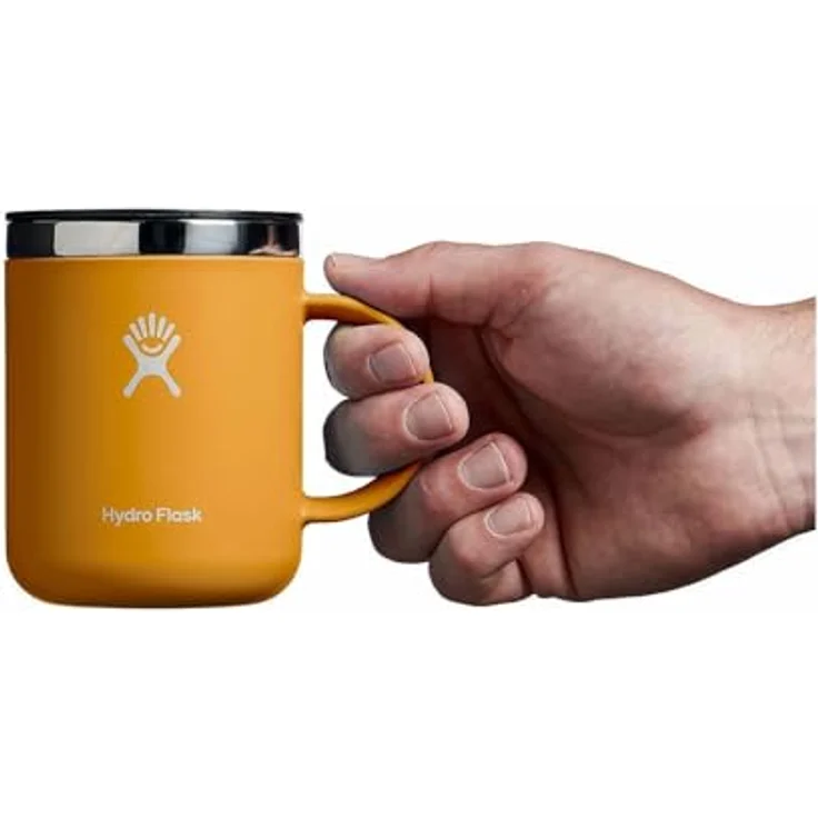 Hydro Flask Reise-Kaffeeflasche 354 ml (12 oz), Vakuumisolierter Edelstahl-Reisebecher mit auslaufsicherem Flex Sip Deckel, Fossil – Bild 3