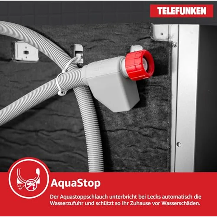 Telefunken GFS6012DI, freistehender Geschirrspüler 60 cm, 12 Maßgedecke, Silber, 6 Programme, AquaStop, Eco, 45 dB – Bild 3