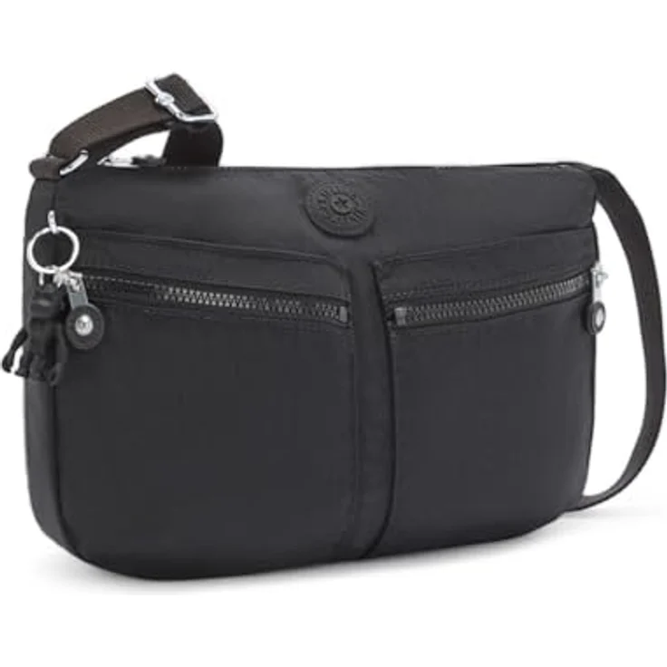 Kipling Basic IZELLAH Umhängetasche, geräumige Handtasche mit mehreren Fächern, 33 cm, Schwarz – Bild 3