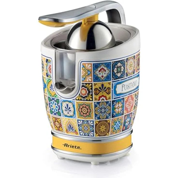Ariete 413, Positano Zitruspresse, elektrische Zitruspresse mit professionellem Hebel, 2 Kegel für große und kleine Früchte, auslaufsicherer Ausguss, leiser Motor, professionelle Pressung, in Capri Blau. – Bild 1