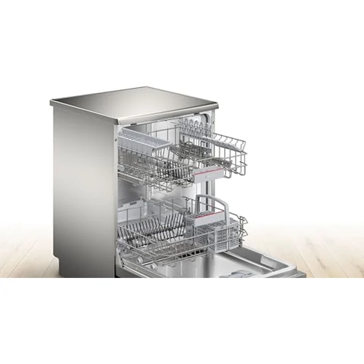 Bosch Serie 4, Freistehender Geschirrspüler, 60 cm, Silver Inox, SMS4HTI00E – Bild 2