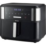 Trisa Fritteuse Trisa Crunchy Fry Pro Heißluft-Fritteuse 2400 W Schwarz, 2400 W - Zeitlich abgestimmtes Frittieren, 10 Liter Füllmenge, Touch Display, regulierbare Temperatur