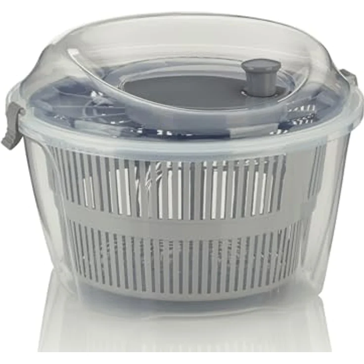 Kela 11907 Salatschleuder mit Kurbeltechnik, Grau, 4,4 l, 24,5 cm Durchmesser, Mailin – Bild 2