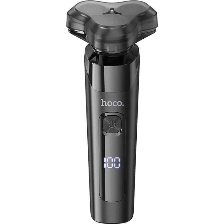 Hoco Gesichtsrasierer HP32 mit 3 Edelstahlklingen, LED-Anzeige & Wasserfest Schwarz 600mAh