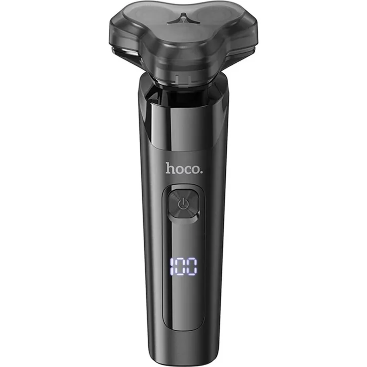 Hoco Gesichtsrasierer HP32 mit 3 Edelstahlklingen, LED-Anzeige & Wasserfest Schwarz 600mAh