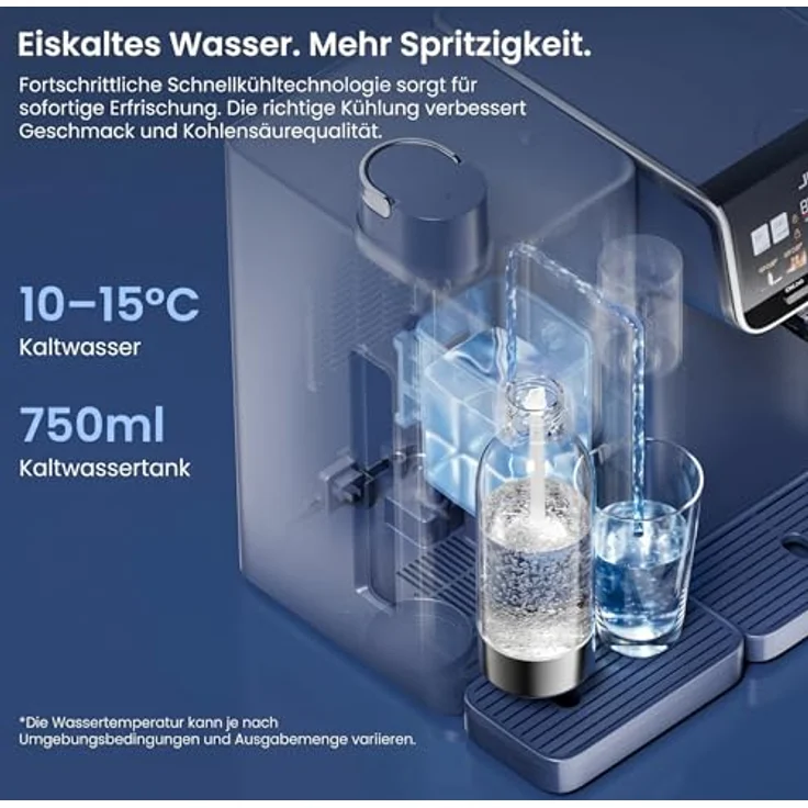 JIMMY M9 Pro + S9, Osmoseanlage mit Wassersprudler, 7-stufige Filterung, 3-Sekunden-Heizung, Echtzeit-TDS-Anzeige, Tischdesign, koloriertes Wasser – Bild 4