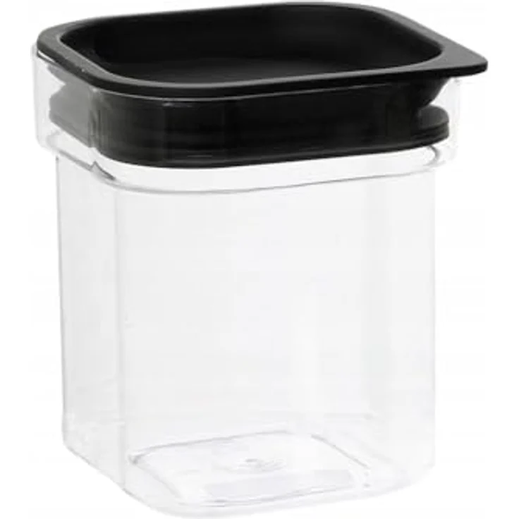 Plast Team Hamburg Food Canister 0,6 L, klare Dose mit schwarzem Vakuumdeckel, stapelbar und lebensmittelecht – Bild 2