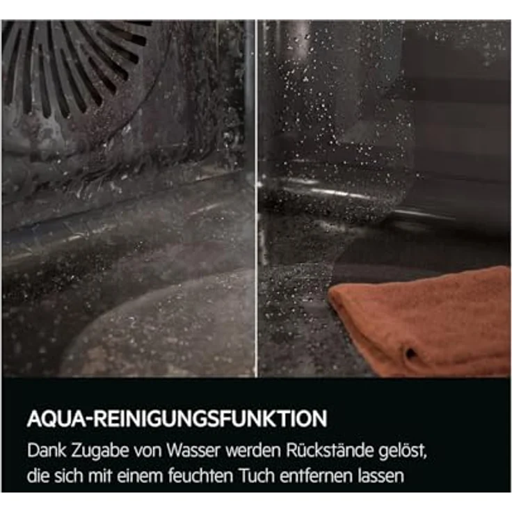 AEG NBU5A20SK SurroundCook® Backofen Schwarz, 8 Backofenfunktionen, Aqua-Reinigungsfunktion, MaxiKlasse, Multilevel Cooking – Bild 4