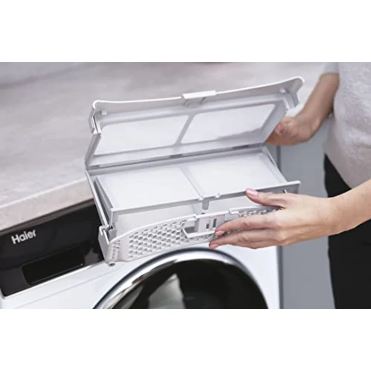 Haier I-PRO SERIE 7 HD100-A2979 Wärmepumpentrockner / 10 kg/A++ / Edelstahltrommel/Trommelinnenbeleuchtung/I-Refresh Pro-Dampfprogramm, Weiß – Bild 5