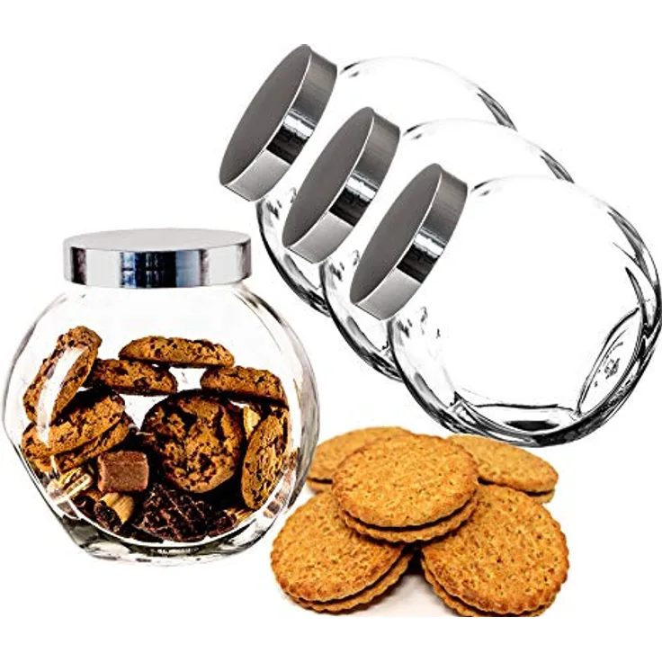 BigDean 2 Liter Bonbonglas mit Schraubdeckel - Candy-Glas groß - Made in Germany - Spülmaschinenfest