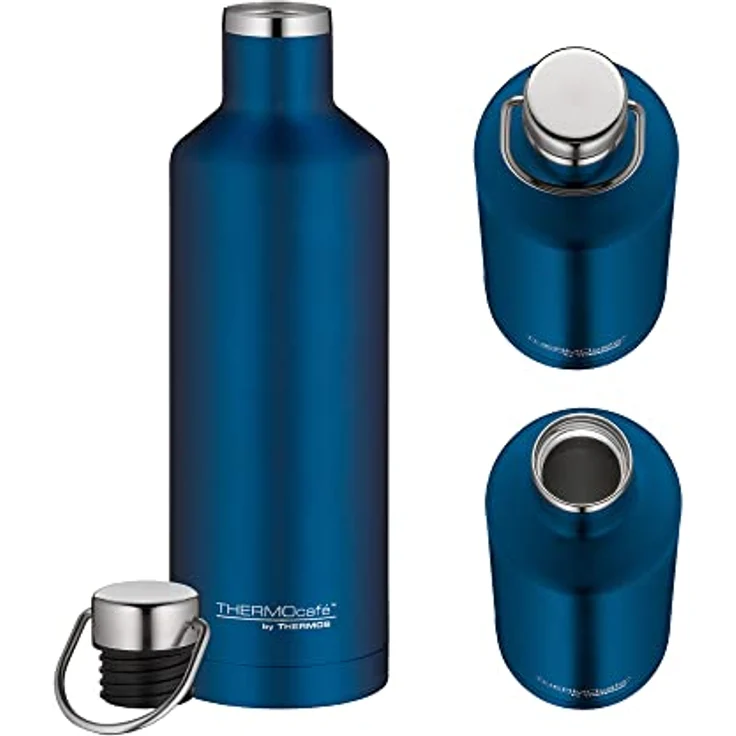 ThermoCafé by THERMOS Thermosflasche Traveler Bottle blau 500ml, Edelstahl Trinkflasche 100% dicht auch bei Kohlensäure, Isolierflasche 12 Stunden heiß, 24 Stunden kalt, BPA-Frei, 4070.259.050 – Bild 2