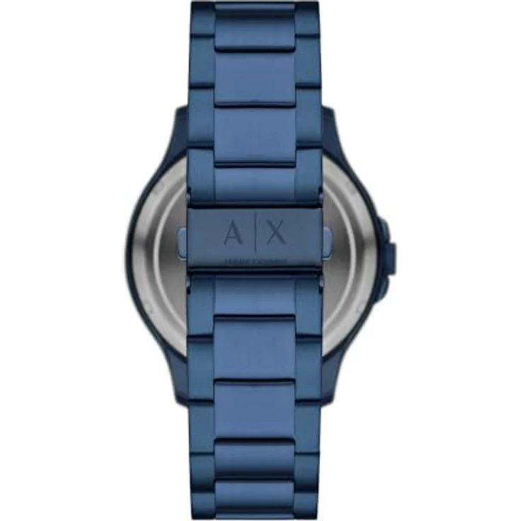 Armani Exchange Herren Analog Automatik Uhr mit Edelstahl Armband AX2457, Blaues Zifferblatt, Wasserdicht bis 50m – Bild 5