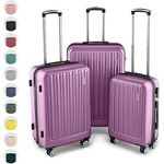 Easy Move ABS Hartschalenkoffer ERGONOMISCH & SICHER - Lila, Set