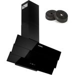 Klarstein Dunstabzugshaube 90cm, Abluft-Dunstabzugshaube mit Spülmaschinenfestem Filter aus Aluminium, Leise Abzugshaube Abluft, 305 m³/h Luftstrom, Wandhauben mit LEDs, Dunstabzug zur Wandmontage