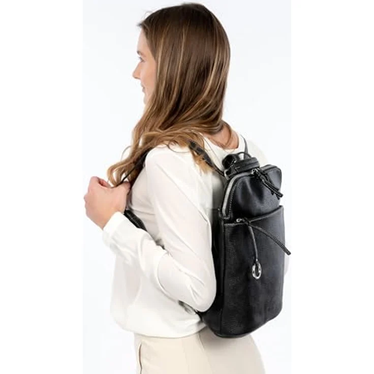 Suri Frey SFY Debby City Rucksack, 30 cm, schwarz, 100% Polyurethan, 29 x 11 x 30 cm – Bild 4