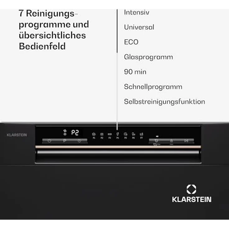 Klarstein Amazonia 8, Mini-Geschirrspüler für 8 Gedecke, leiser Tisch-Geschirrspüler mit 7 Spülprogrammen und Wasseranschluss – Bild 9