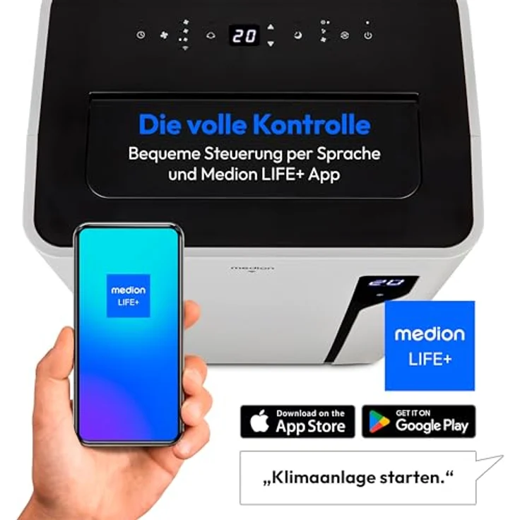 MEDION LIFE® P1200 Klimaanlage 12.000 BTU, R290, App- und Sprachsteuerung, kühlt bis 36m², Fenster-Kit – Bild 6