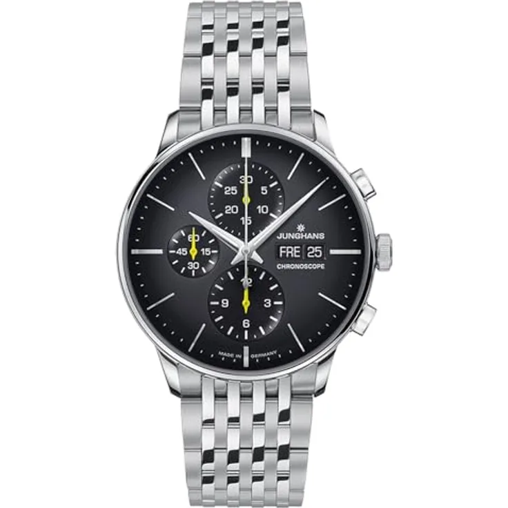 JUNGHANS Herren-Automatikuhr Meister Chronoscope Stahl 027/4429.46