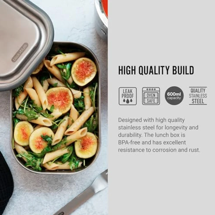 Black+Blum Edelstahl Lunchbox, olive, 600ml – Bild 3