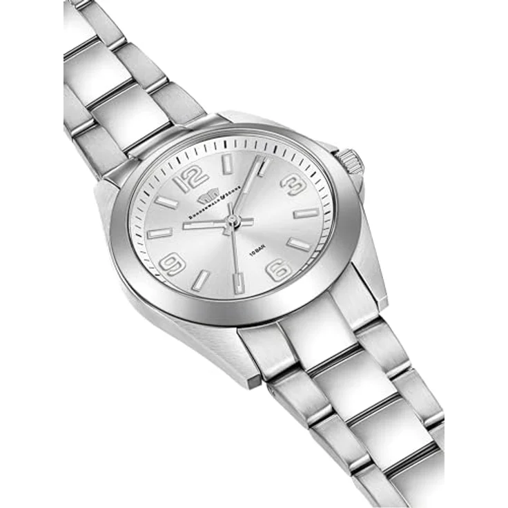 Rhodenwald & Söhne Damen Uhr 10010409, analoges Quarzwerk mit Edelstahl Gliederarmband, silber, wasserdicht bis 10 ATM – Bild 3