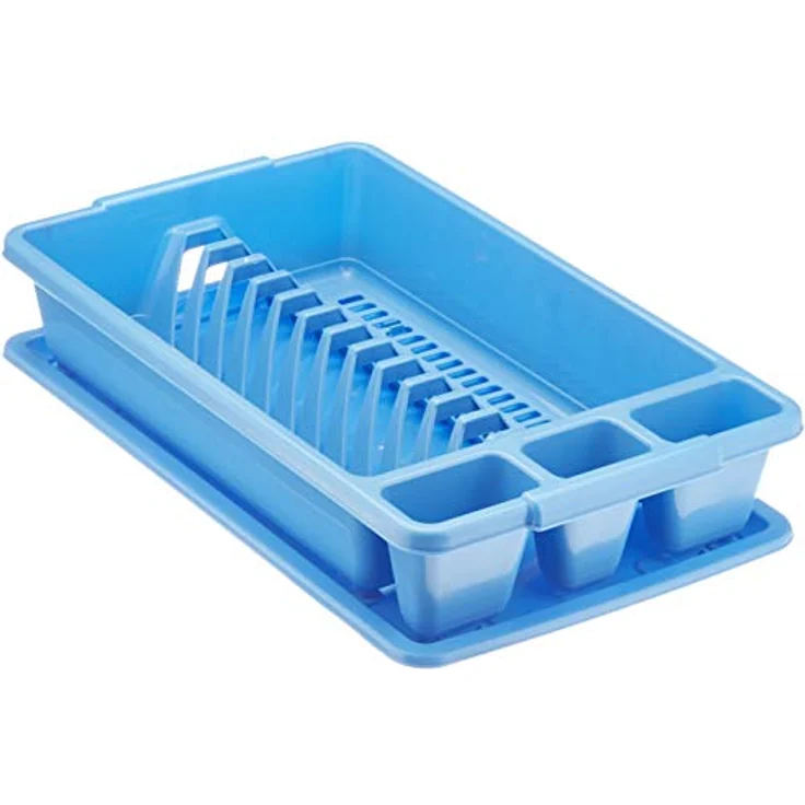 Axentia 232066 Geschirrkorb 45 x 26 cm mit Abtropfschale,farblich sortiert – Bild 2