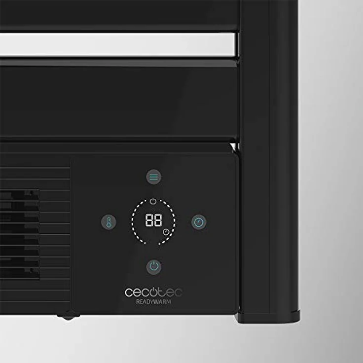 Cecotec Elektrischer Badheizkörper Ready Warm 9790 Ceramic Towel. 2000 W, LED Bildschirm, Fernbedienung, 24 Stunden Timer, IPX1, Einstellbare Temperatur, Thermostat, Schwarz, 15 m2 – Bild 3