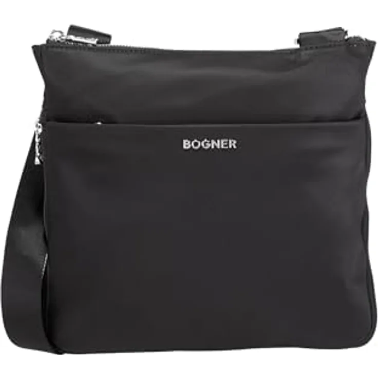 Bogner Klosters Serena Shoulderbag LVZ, Handtasche mit Metallreißverschluss, Schwarz