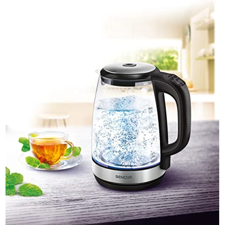 SENCOR SWK 2090BK Glas Wasserkocher mit LED-Beleuchtung (2200 Watt, Volumen 2,0 L) glass – Bild 6