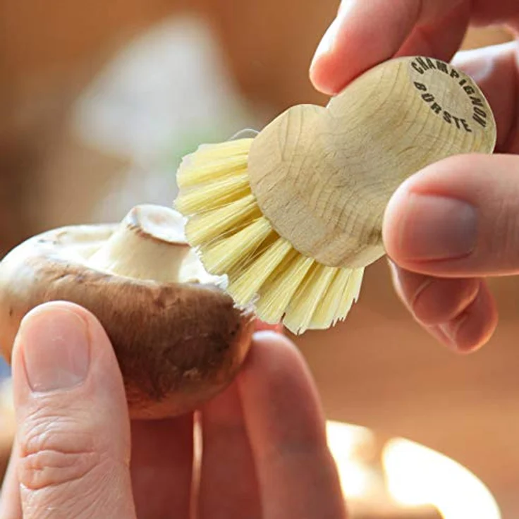 Lantelme Gemüsebürste Holz Champignonbürsten Obst- Gemüsereinigungsbürsten Set Küchenhelfer Pilz Obst Gemüse Bürsten Küchenbürste 4227 – Bild 2