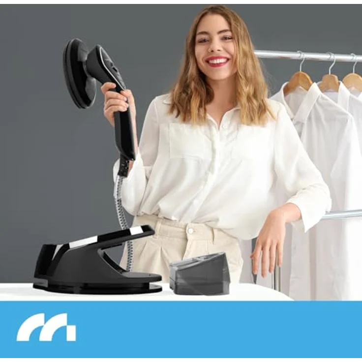 MalTec Dampfbügelstation SteamCare2500W, Dampfbügeleisen Vorheizen 40s, Drehung 90° Dampfreiniger, 35g/min Dampfaustritt - Weiß – Bild 3