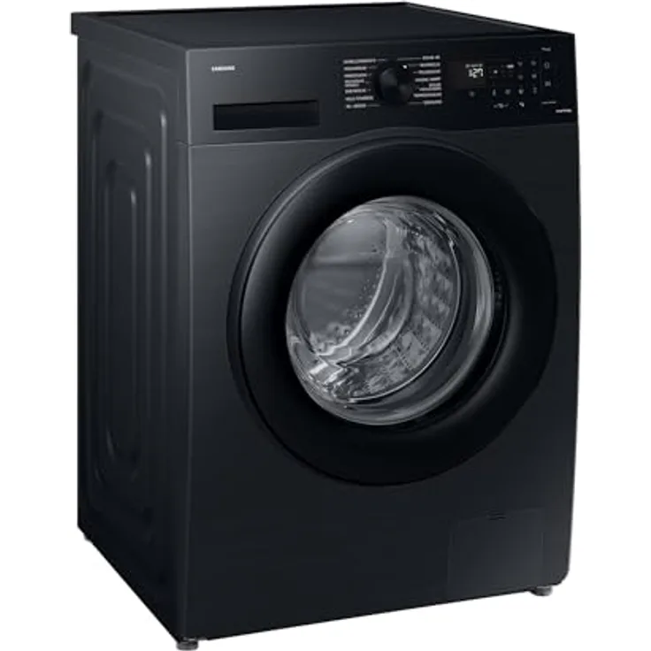 Samsung WW90CGC04AABEG Waschmaschine, 9 kg, 1.400 U/min, Mikroplastik-Programm, Ecobubble, WiFi SmartControl, Schwarz