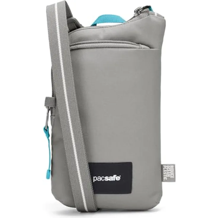 Pacsafe GO, anti-theft Tech Mini Bag Umhängetasche, RFID, 12 cm, grau, 100% Polyester